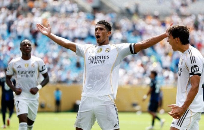 بيلينجهام يسجل هدف ريال مدريد الثاني في الكلاسيكو ضد برشلونة - فيديو