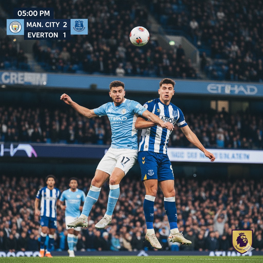 مانشستر سيتي ضد إيفرتون الساعة 05:00 م