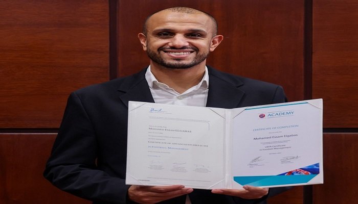 دودو الجباس يحصل على شهادة UEFA في إدارة كرة القدم بنجاح